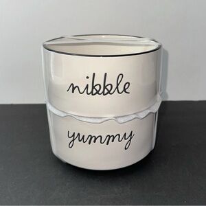 RAE DUNN PET BOWLS "NIBBLE/YUMMY" ARTISAN COLLECTION STACKABLE (NWT)
